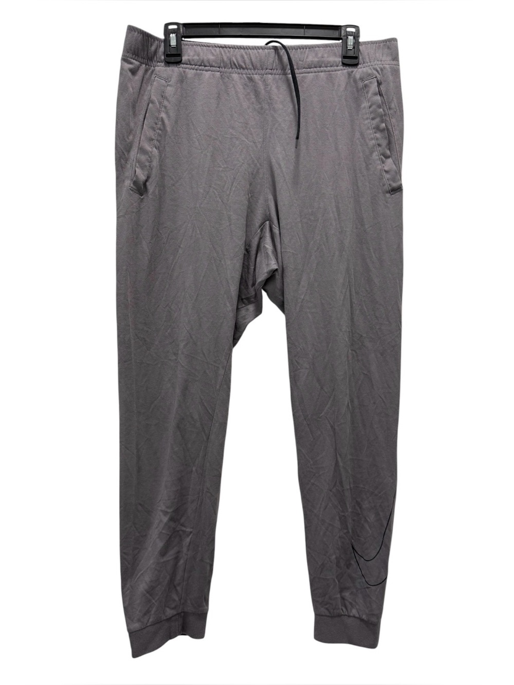 Nike Mens Dri-Fit Light Swoosh Joggers Training Gray Sz(L)